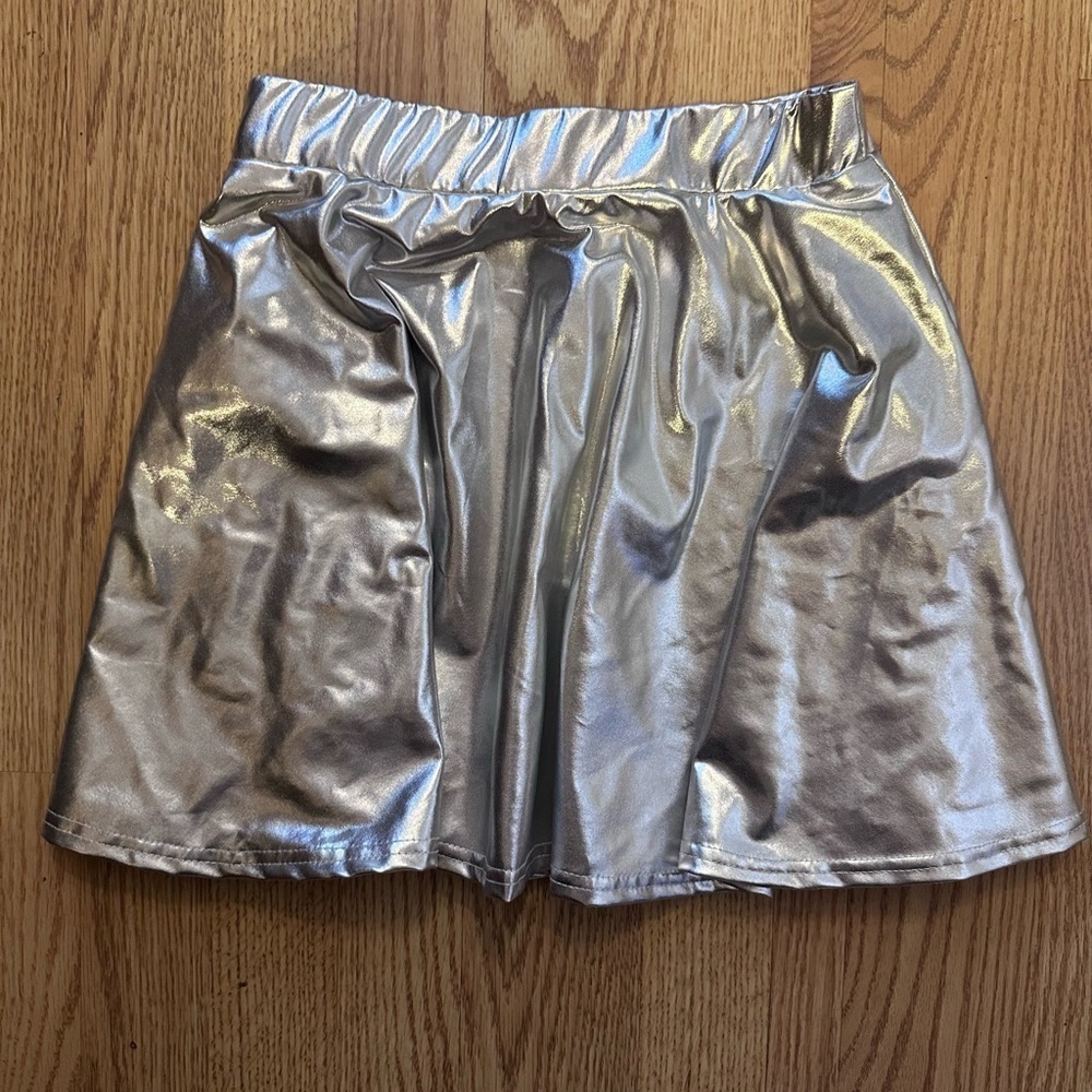 Shiny‎ Silver Skirt Size XS